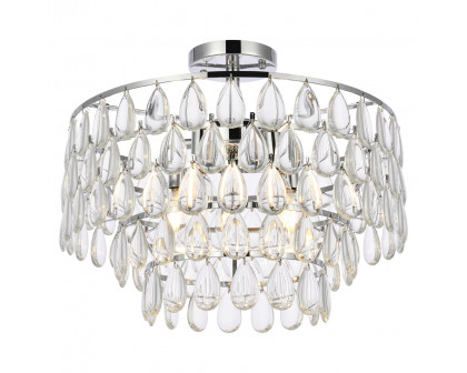 Elegant Flush Mount Light - Chrome, L 18" (1103F18C)