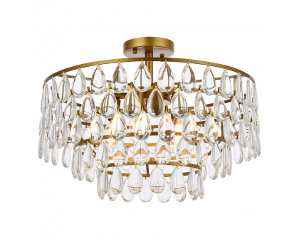 Elegant Flush Mount Light - Brass, L 20" (1103F20BR)