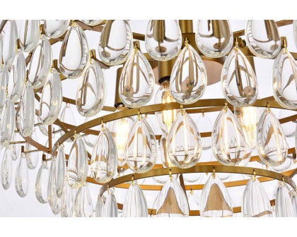 Elegant Flush Mount Light - Brass, L 20" (1103F20BR)