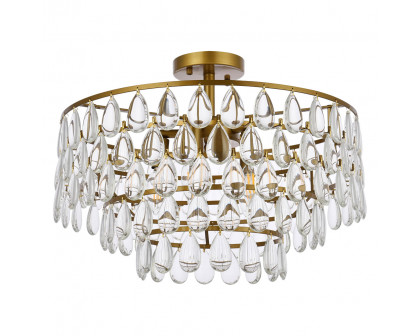 Elegant Flush Mount Light - Brass, L 20" (1103F20BR)