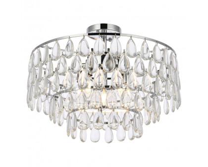 Elegant Flush Mount Light - Chrome, L 20" (1103F20C)