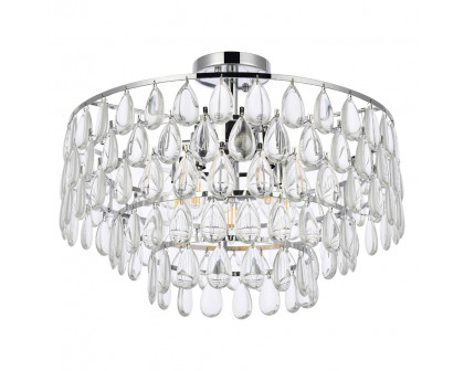 Elegant Flush Mount Light - Chrome, L 20" (1103F20C)