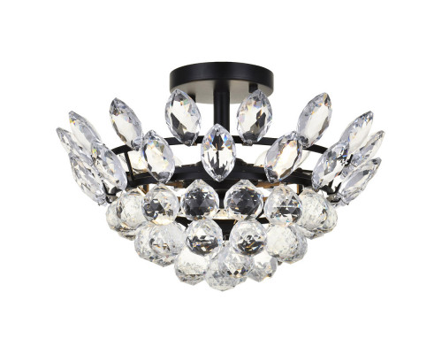 Elegant Flush Mount Light - Black, L 14" (1105F14BK)