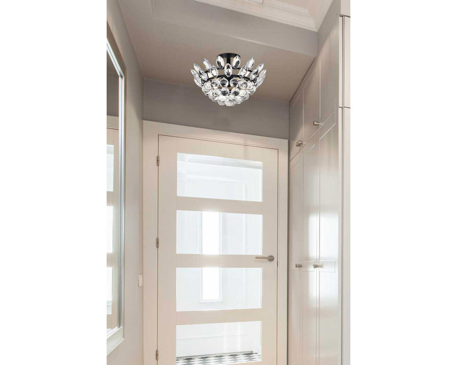 Elegant Flush Mount Light - Black, L 14" (1105F14BK)