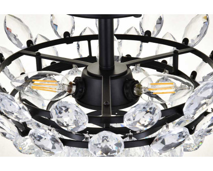 Elegant Flush Mount Light - Black, L 14" (1105F14BK)