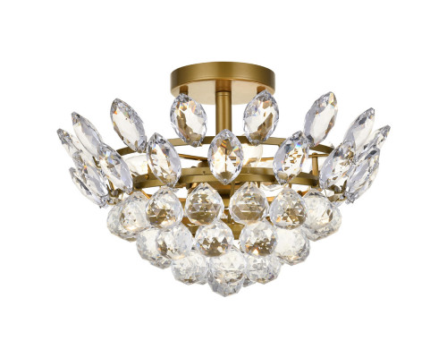 Elegant Flush Mount Light - Brass, L 14" (1105F14BR)