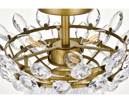 Elegant Flush Mount Light - Brass, L 14" (1105F14BR)