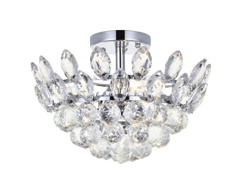 Elegant Flush Mount Light - Chrome, L 14" (1105F14C)