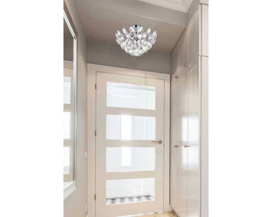 Elegant Flush Mount Light - Chrome, L 14" (1105F14C)