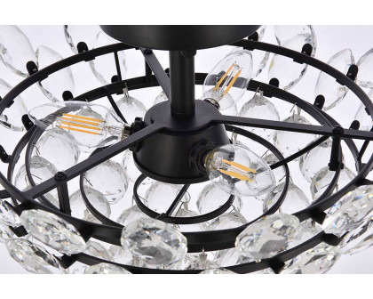 Elegant Flush Mount Light - Black, L 16" (1105F16BK)