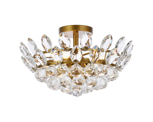 Elegant Flush Mount Light - Brass, L 16" (1105F16BR)