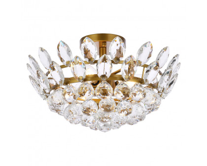 Elegant Flush Mount Light - Brass, L 16" (1105F16BR)