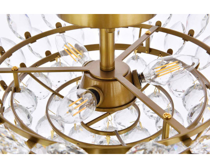 Elegant Flush Mount Light - Brass, L 16" (1105F16BR)