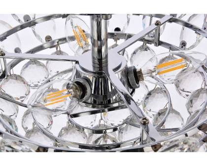 Elegant Flush Mount Light - Chrome, L 16" (1105F16C)