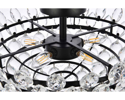 Elegant Flush Mount Light - Black, L 20" (1105F20BK)