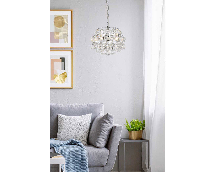 Elegant Pendant Light - Chrome, L 12" (1106D12C)