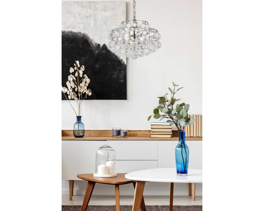 Elegant Pendant Light - Chrome, L 14" (1106D14C)