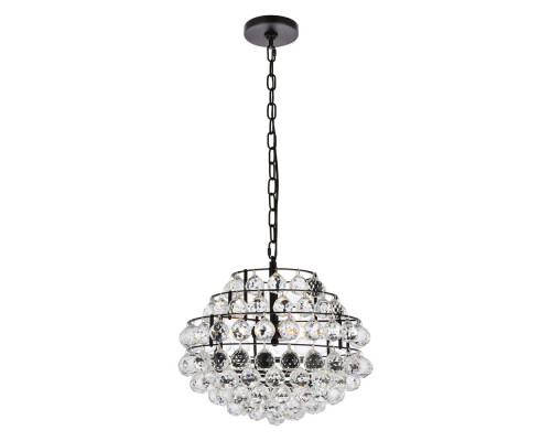 Elegant Pendant Light - Black, L 16" (1106D16BK)