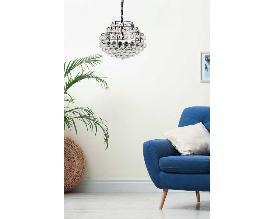 Elegant Pendant Light - Black, L 16" (1106D16BK)