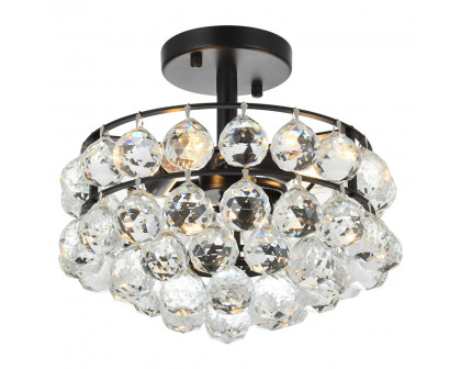 Elegant Flush Mount Light - Black, L 12" (1107F12BK)