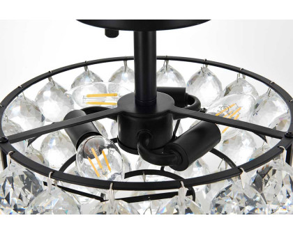 Elegant Flush Mount Light - Black, L 12" (1107F12BK)