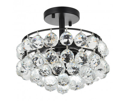 Elegant Flush Mount Light - Black, L 12" (1107F12BK)