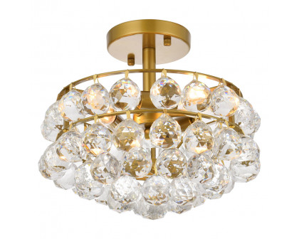 Elegant Flush Mount Light - Brass, L 12" (1107F12BR)