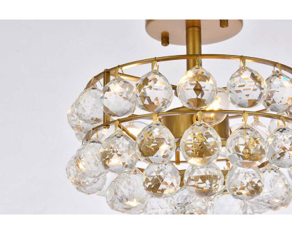 Elegant Flush Mount Light - Brass, L 12" (1107F12BR)