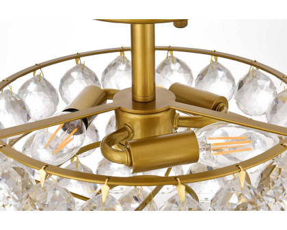 Elegant Flush Mount Light - Brass, L 12" (1107F12BR)