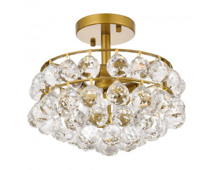 Elegant Flush Mount Light - Brass, L 12" (1107F12BR)