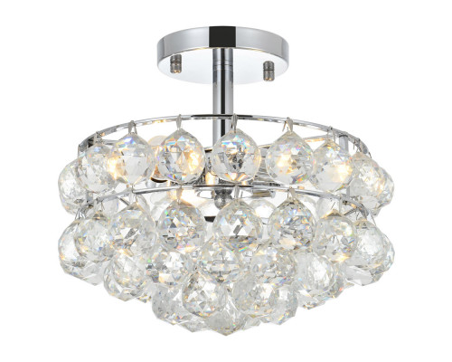 Elegant Flush Mount Light - Chrome, L 12" (1107F12C)