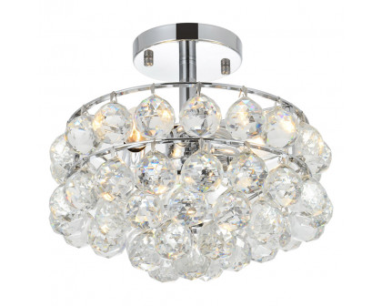 Elegant Flush Mount Light - Chrome, L 12" (1107F12C)