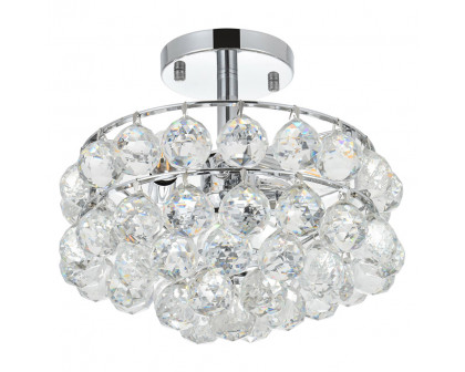 Elegant Flush Mount Light - Chrome, L 12" (1107F12C)