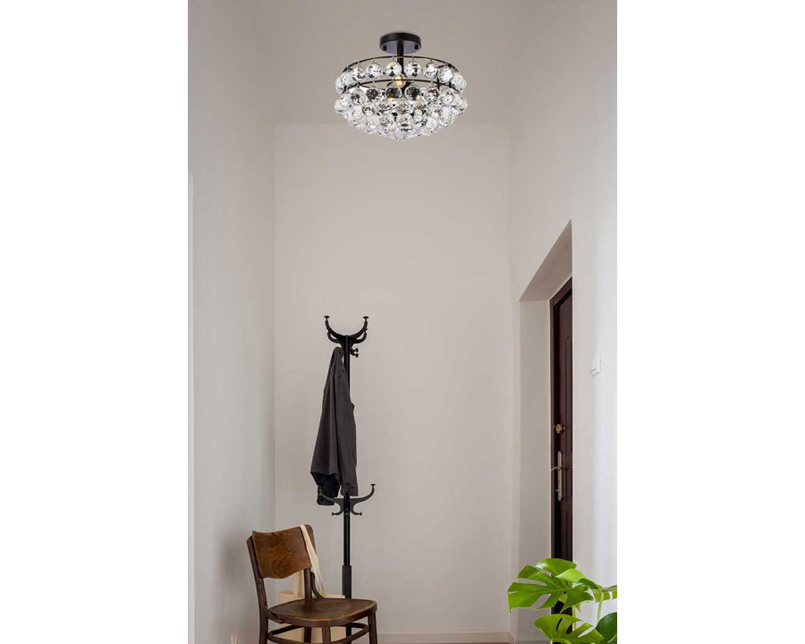 Elegant Flush Mount Light - Black, L 14" (1107F14BK)