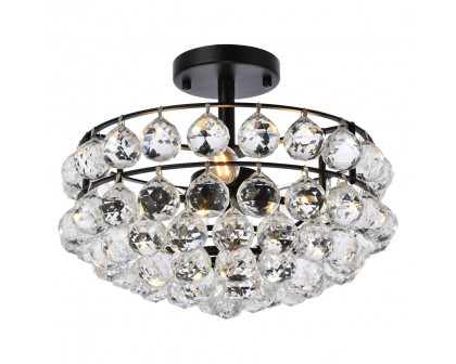 Elegant Flush Mount Light - Black, L 14" (1107F14BK)