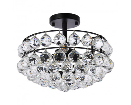 Elegant Flush Mount Light - Black, L 14" (1107F14BK)