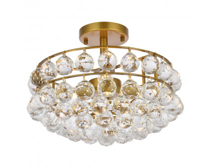 Elegant Flush Mount Light - Brass, L 14" (1107F14BR)