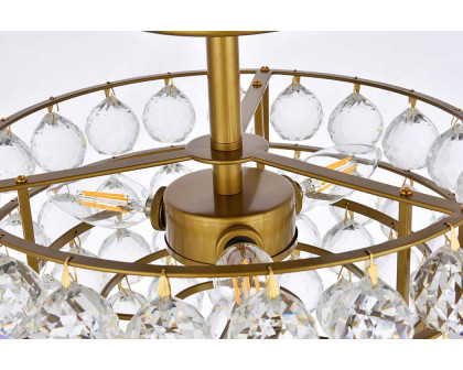 Elegant Flush Mount Light - Brass, L 14" (1107F14BR)