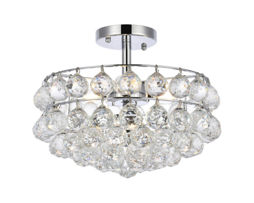 Elegant Flush Mount Light - Chrome, L 14" (1107F14C)