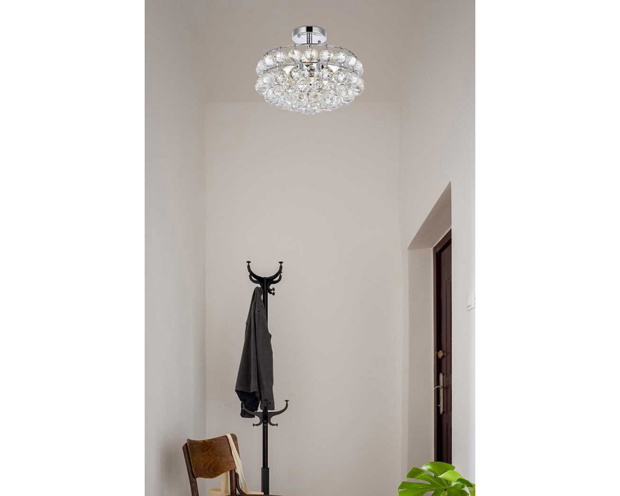 Elegant Flush Mount Light - Chrome, L 14" (1107F14C)