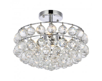 Elegant Flush Mount Light - Chrome, L 14" (1107F14C)