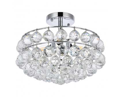 Elegant Flush Mount Light - Chrome, L 14" (1107F14C)