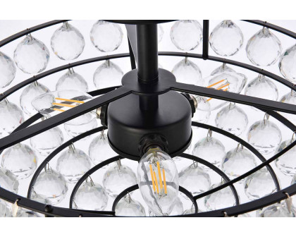 Elegant Flush Mount Light - Black, L 16" (1107F16BK)