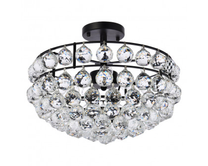 Elegant Flush Mount Light - Black, L 16" (1107F16BK)