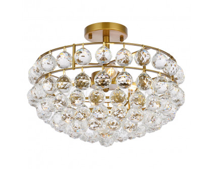 Elegant Flush Mount Light - Brass, L 16" (1107F16BR)