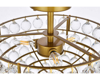 Elegant Flush Mount Light - Brass, L 16" (1107F16BR)