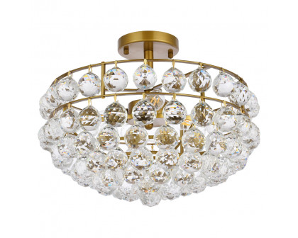 Elegant Flush Mount Light - Brass, L 16" (1107F16BR)