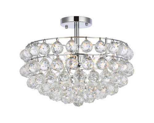 Elegant Flush Mount Light - Chrome, L 16" (1107F16C)