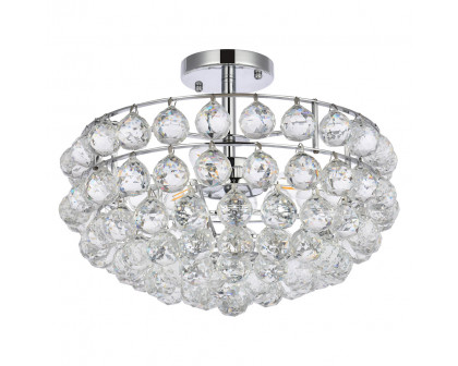 Elegant Flush Mount Light - Chrome, L 16" (1107F16C)