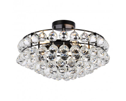 Elegant Flush Mount Light - Black, L 18" (1107F18BK)